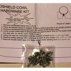 WINSHIELD RUBBER SEAL FRAME TO COWL HARDWARE KIT
