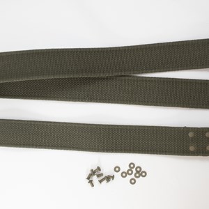 STRAP SET SPARE GASOLINE CAN W/BUCKLE & RIWETS