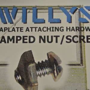 GLOVE COMPARTMENT ID PLATES SCREWS/NUTS