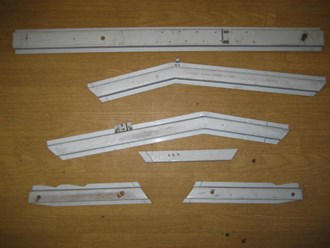 FRONT FLOOR HAT CHANNEL SET - 6 PIECES WITH OAK
