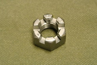 NUT HEX CASTELLATED 9/16-18NF-2