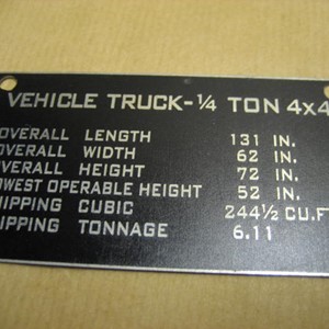 SHIPPING PLATE