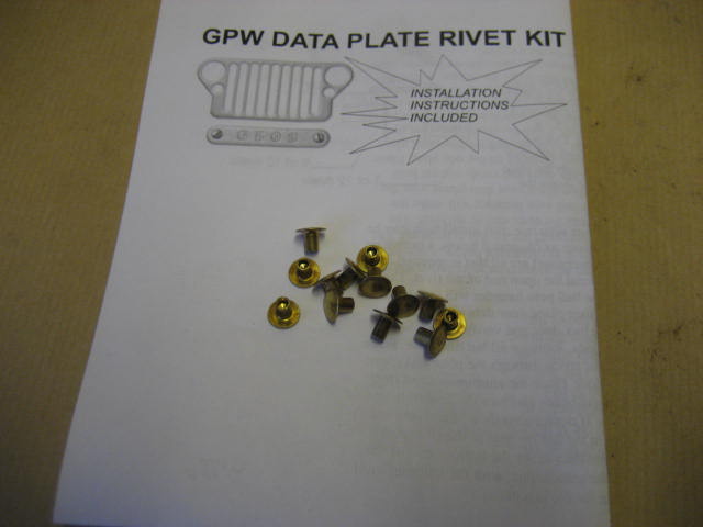 Ford Data Plate Rivets RIVET SET FOR FORD NOMENKLATURE SET - HMKSHOP - Depot Moane